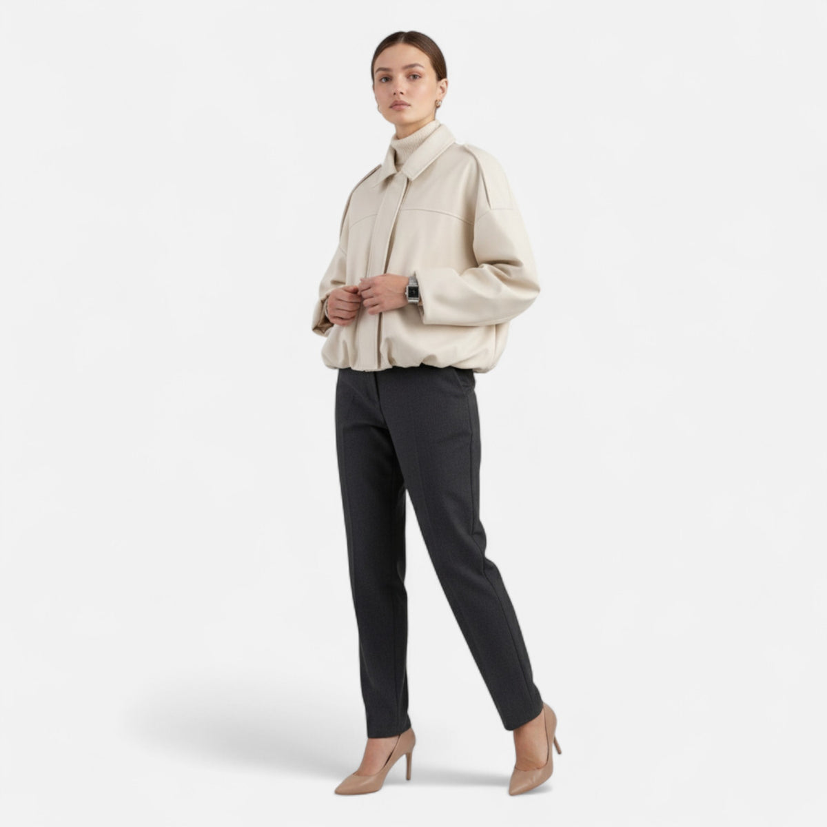 Old Fortune | Damska kurtka zamszowa typu bomber w stylu vintage