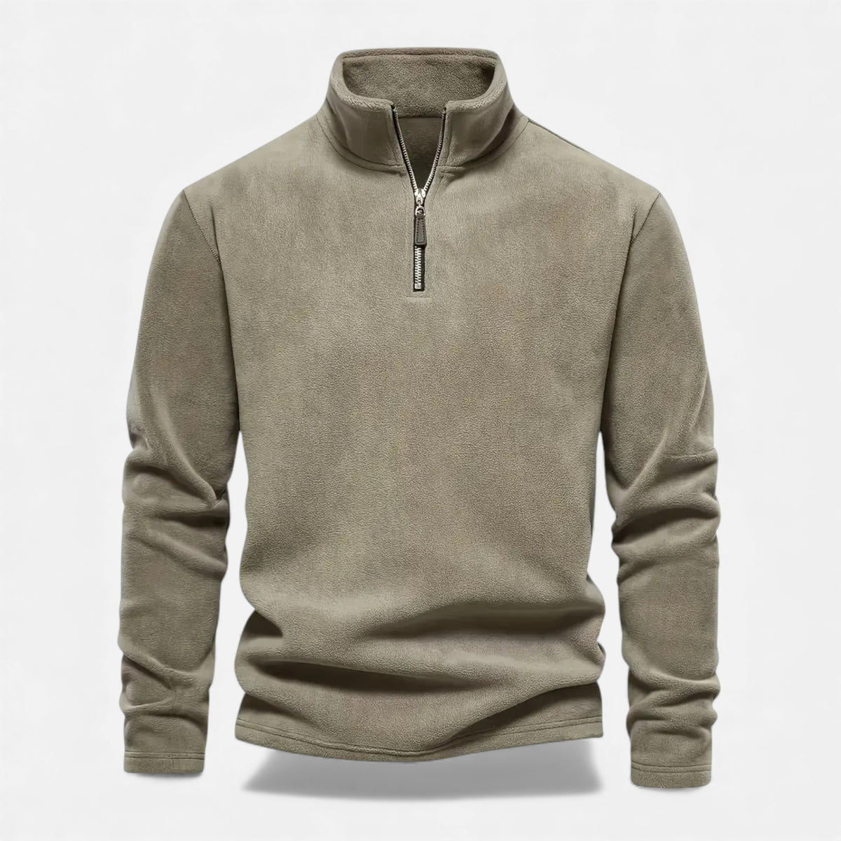 Old Fortune | Heren fleece trui met halve rits