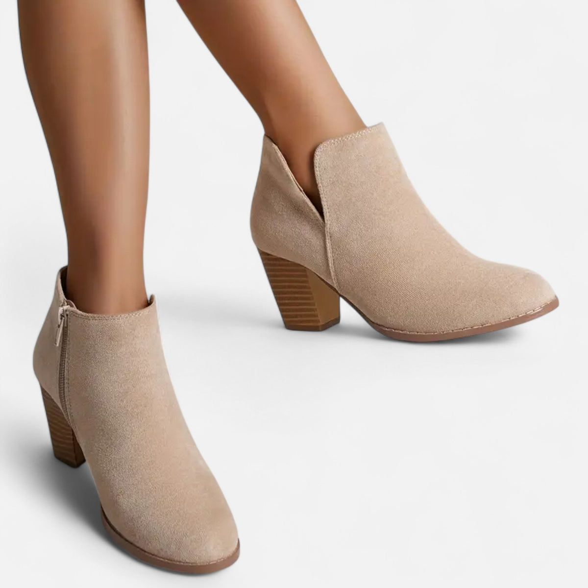 Old Fortune | Retro dames enkellaarsjes met blokhak