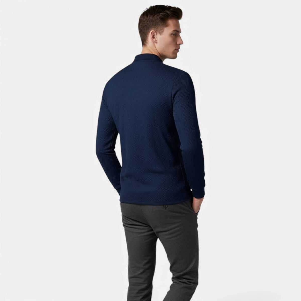 Old Fortune | Men's Long Sleeve Polo Shirt