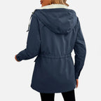 Old Fortune | Women's Winter Trench Coat with Adjustable Belt
