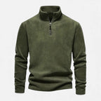 Old Fortune | Heren fleece trui met halve rits