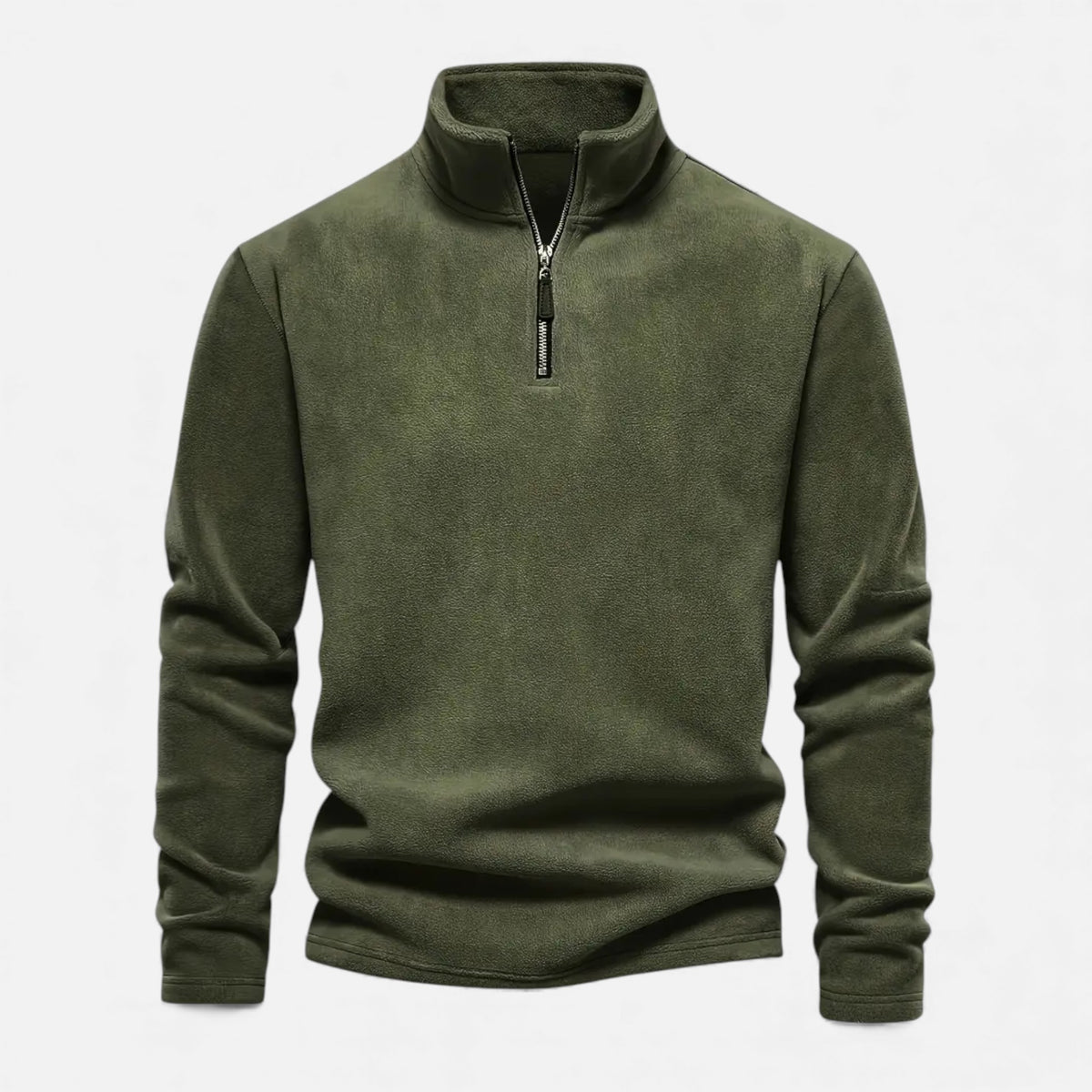 Old Fortune | Heren fleece trui met halve rits