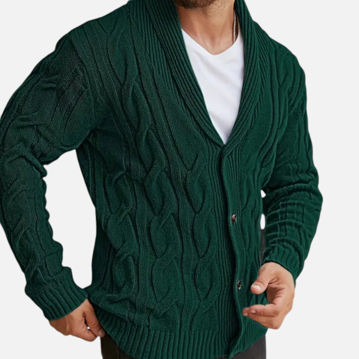 Old Fortune | Heren cardigan trui met knopen