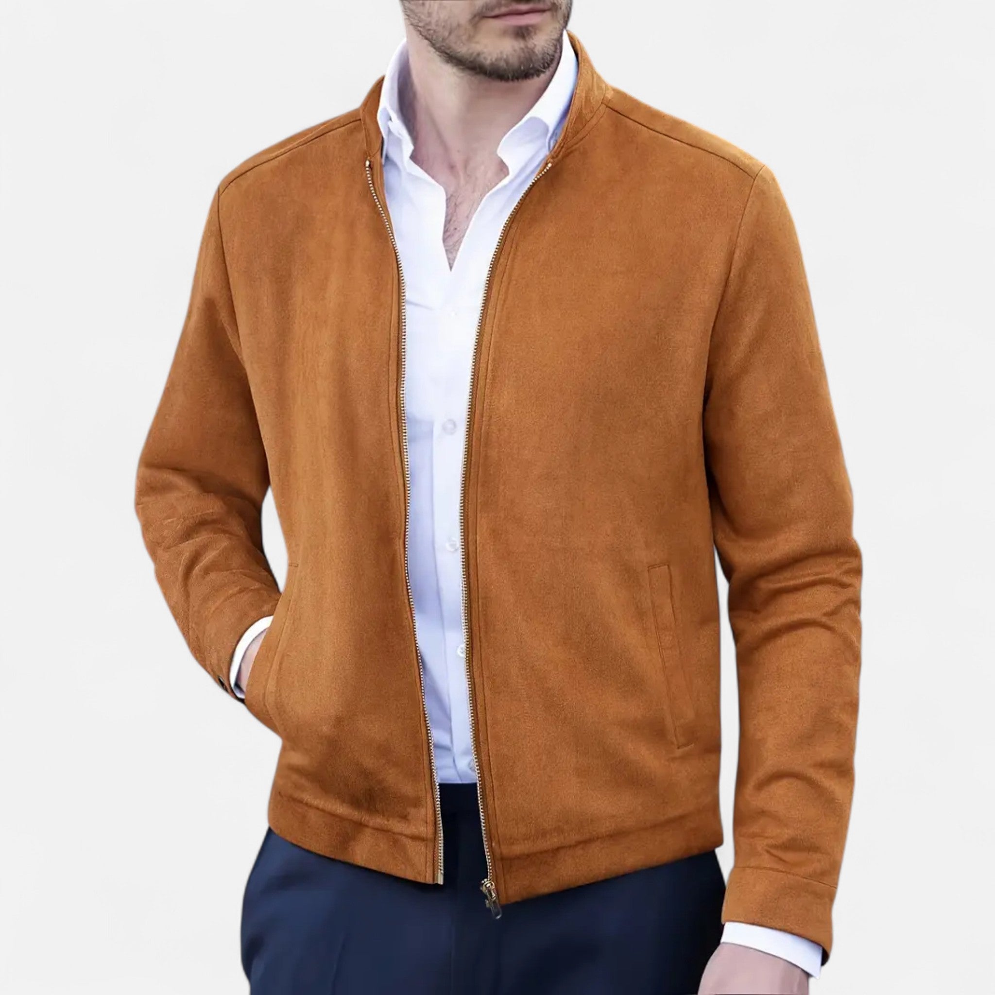 Old Fortune | Herren-Bomberjacke – Hellbrauner Klassiker für Herbst/Winter  