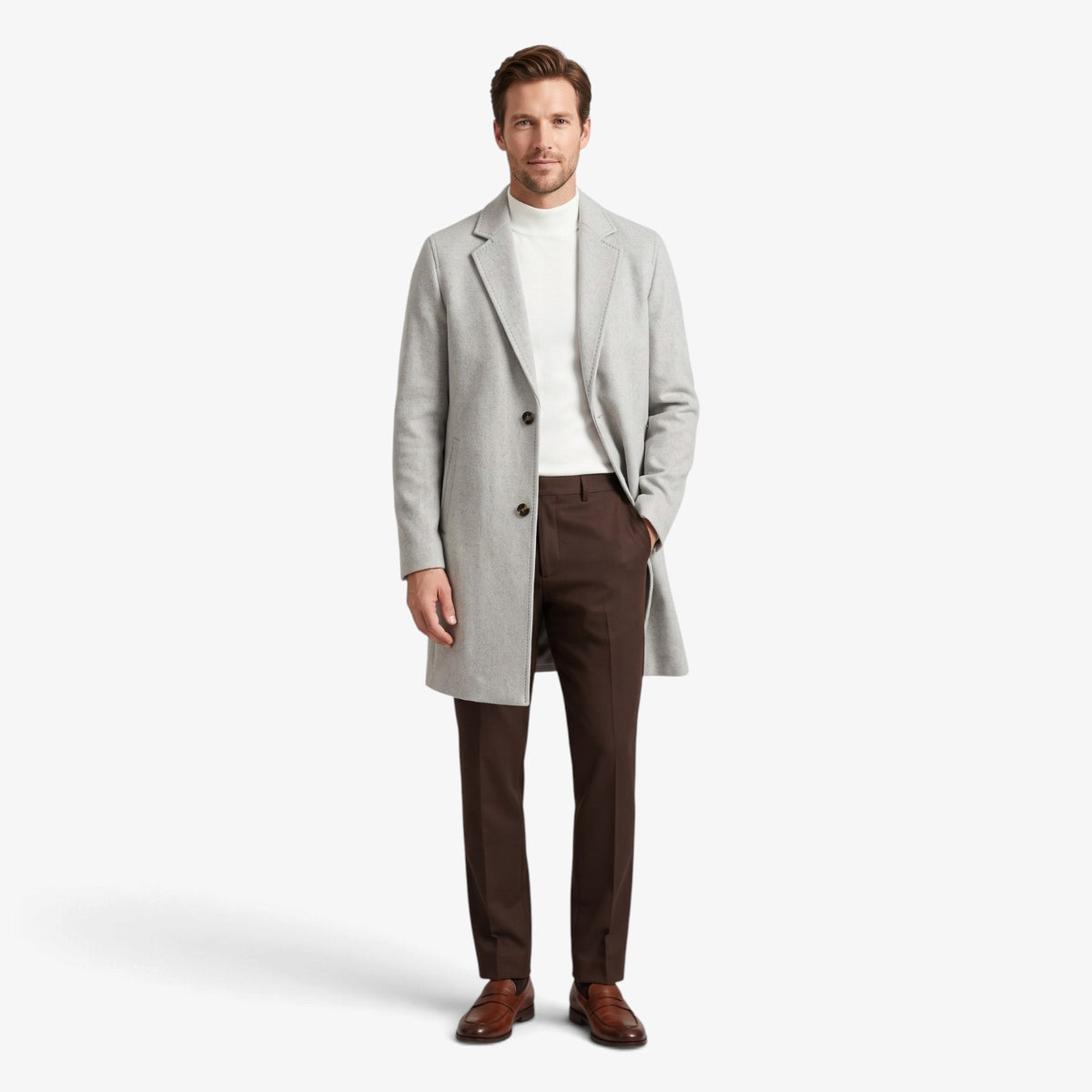 Old Fortune | Men's single-breasted coat with lapels