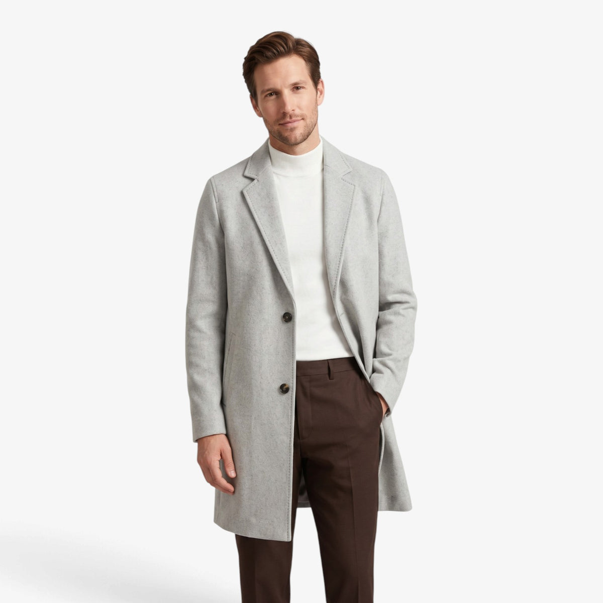 Old Fortune | Men's single-breasted coat with lapels